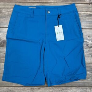 Stio Mens Coburn 10" Short Size 32 Shady Lake Blue Technical Stretch Hiking NWT